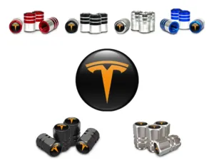 Tesla Caps Valve Roues Voitures Sport Max
